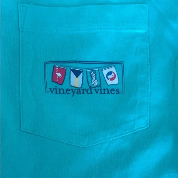 Vineyard Vines Aqua Long Sleeve Tee Size Adult Small - Picture 4 of 5